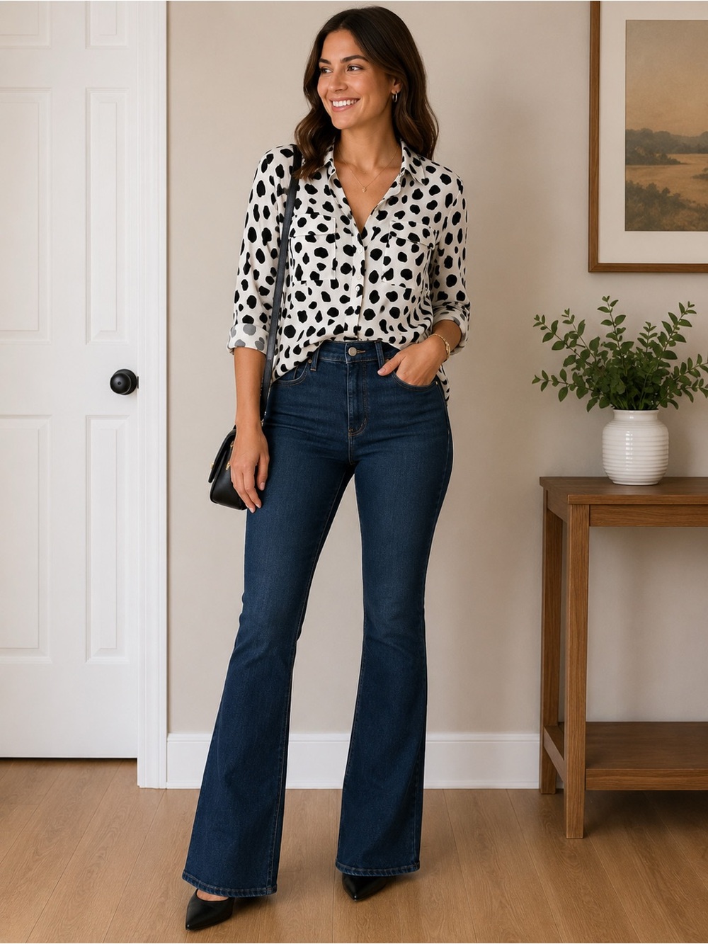 Ann Taylor Print Blouse